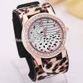 Leopard printing vogue women bangle watch